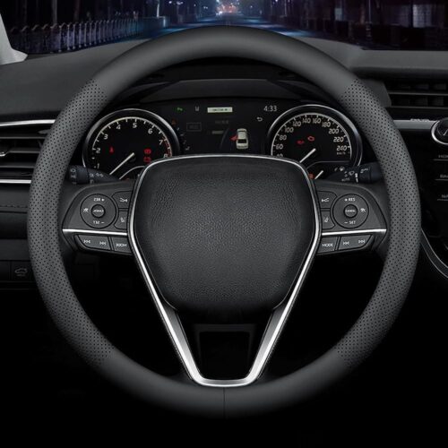 Premium Leather Steering Wheel Cover