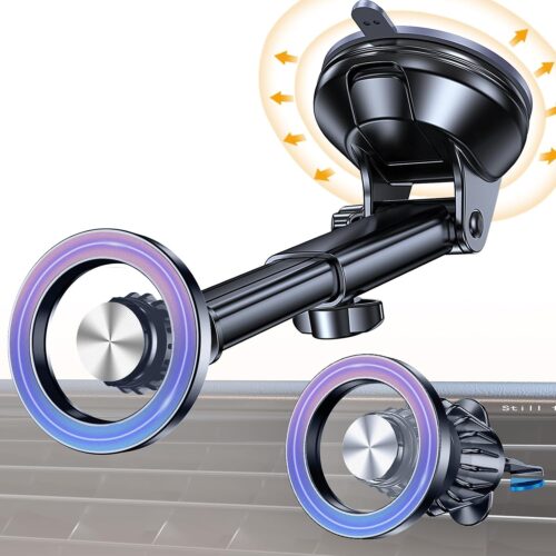 Magnetic Car Mount with Suction Cup