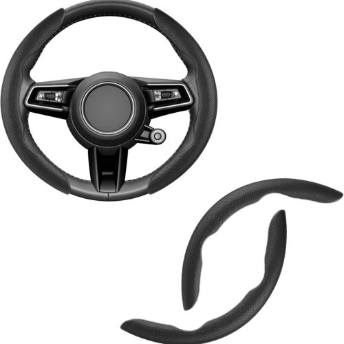 Segmented Leather Steering Wheel Cover Set